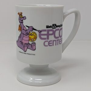 Walt Disney World Epcot Center Figment Milk Glass Mug 1982 Vintage Japan #2